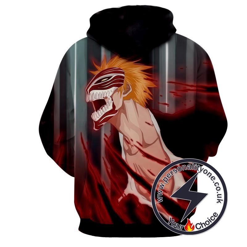 Ichigo Hollow face - Bleach 3D - Bleach Hoodies